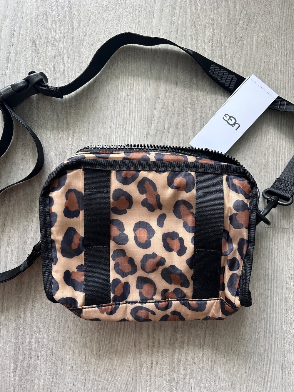 UGG Leopard Print Crossbody Belt Bag - Brown and Black - Picture 4 of 4